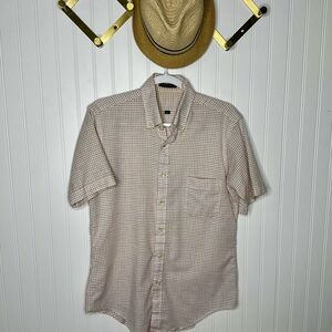 Vintage Men's Beige Checkered Shirt